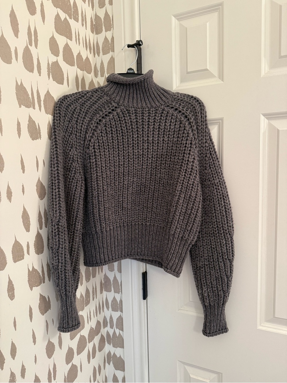 H&M Chunky Turtleneck Sweater in Charcoal Gray